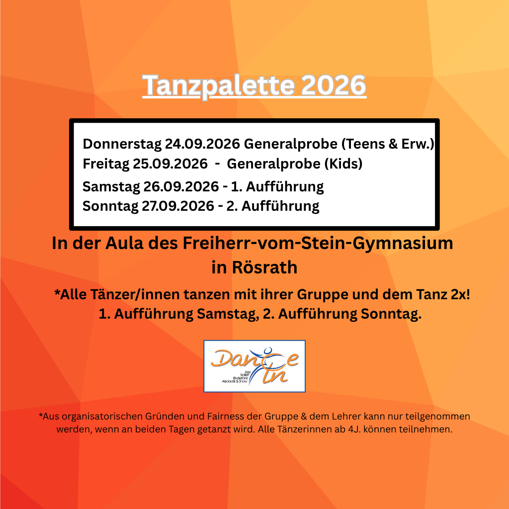 Tanzpalette 2026 "Küss den Frosch"